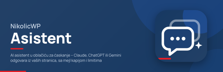 Baner NikolicWP Asistent latinična verzija