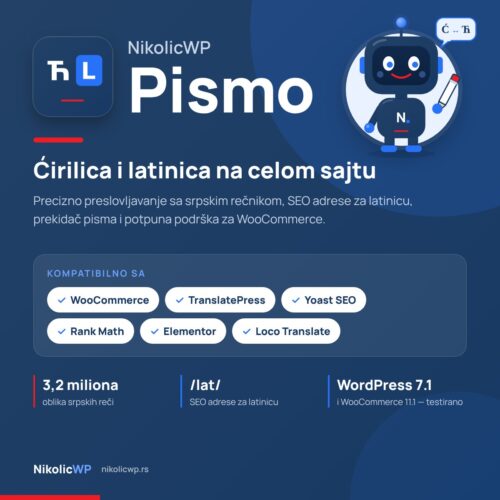 NikolicWP Pismo (Ćirilica – Latinica)