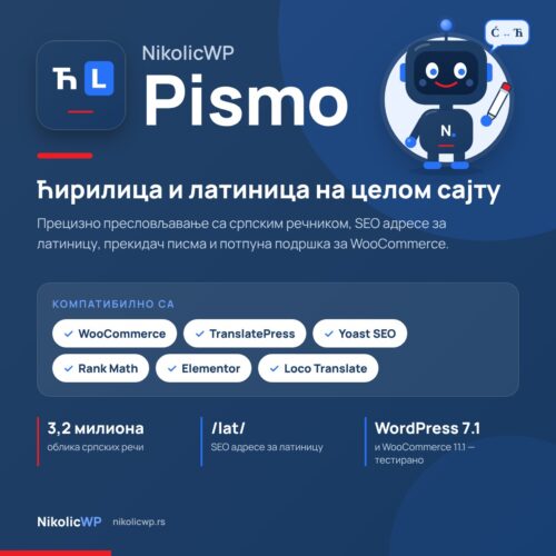 NikolicWP Pismo (Ћирилица – Латиница)
